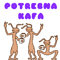 Potrebna Kafa Need Coffee Sticker - Potrebna Kafa Need Coffee Waving Stickers