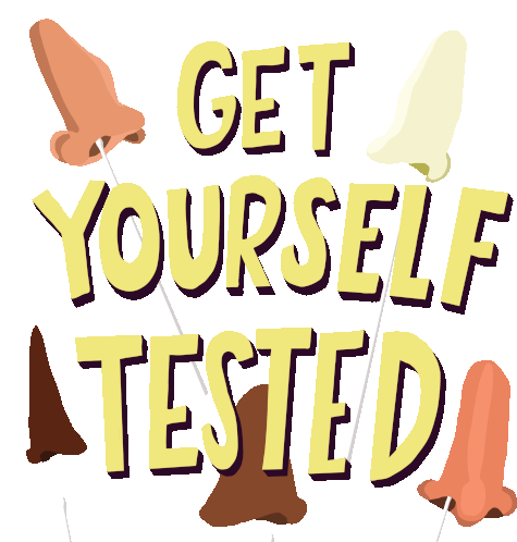 Get Yourself Tested Get Tested Sticker - Get Yourself Tested Get Tested Nose Stickers