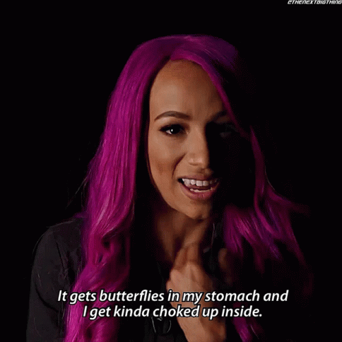 Sasha Banks Butterflies In My Stomach Gif - Sasha Banks Butterflies In 