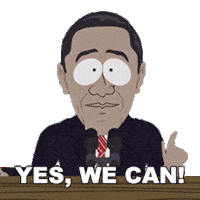 Yes We Can Barack Obama Sticker - Yes We Can Barack Obama South Park Stickers