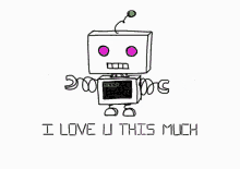 I Love U This Much Robot GIF - I Love U This Much Love Robot GIFs