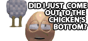 Did I Just Come Out To The Chickens Bottom Futuristichub Sticker - Did I Just Come Out To The Chickens Bottom Futuristichub Egg Stickers