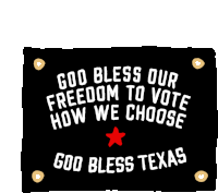 God Bless Our Freedom To Vote God Bless Texas Sticker - God Bless Our Freedom To Vote God Bless Texas Freedom To Vote Stickers