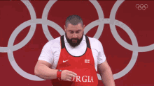 Pray Lasha Talakhadze GIF - Pray Lasha Talakhadze 2020olympics GIFs