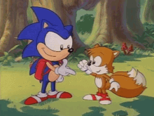 Sonic Fist Bump Tails Fist Bump GIF - Sonic Fist Bump Tails Fist Bump Sonic Tails Fist Bump GIFs