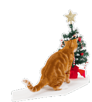 Petsure Cat Sticker - Petsure Cat Christmas Tree Stickers