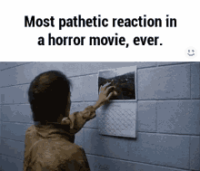 horror movie reaction most pathetic hands
