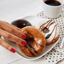 Donut Breakfast GIF - Donut Breakfast Chocolate Drizzle GIFs