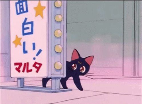 Luna Sailor Moon Gif Luna Sailor Moon Black Cat Discover Share Gifs