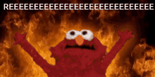 Elmo Is Lit Reeeee GIF - Elmo Is Lit Reeeee Elmo On Fire GIFs