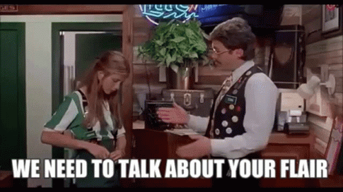 Flair Office Space GIF - Flair Office Space We Need To Talk About Your Flair  - Discover &amp; Share GIFs