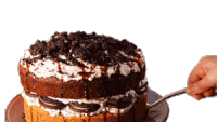 Chocolate Cake Cookie Cake Sticker - Chocolate Cake Cookie Cake Slice Of Cake Stickers