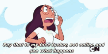 Mega Sass GIF - Steven Universe Say That To My Face Not Online GIFs