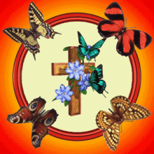 Easter Cross Easter Crucifix GIF - Easter Cross Easter Crucifix Easter Butterflies And Flowers GIFs