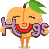 Hugs Peach Life Sticker - Hugs Peach Life Joypixels Stickers