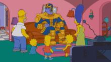 thanos simpsons snappening snapped dusted