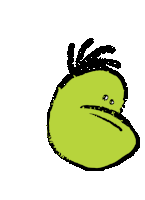 Green Bean Screaming Sticker - Green Bean Screaming Ahh Stickers