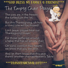Empty Chair Prayer Thanksgiving GIF - Empty Chair Prayer Thanksgiving Angel GIFs