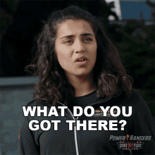 What Do You Got There Izzy GIF - What Do You Got There Izzy Power Rangers Dino Fury GIFs