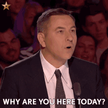 Why Are You Here Today David Walliams GIF - Why Are You Here Today David Walliams Bgt14 GIFs