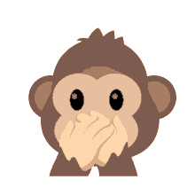 speak no evil monkey joypixels brown monkey shocked call to discretion