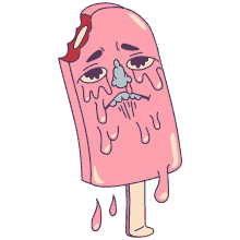 full of emotion melted popsicle cry sad