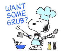snoopy want some grub hungry bbq