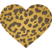 Leopard Print Heart Joypixels Sticker - Leopard Print Heart Heart Joypixels Stickers