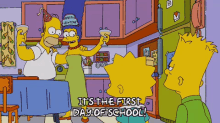 First Day Of School GIF - The Simpsons Homer Bart GIFs
