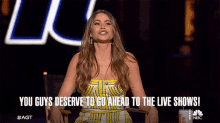 You Guys Deserve To Go Ahead To The Live Shows Sofía Vergara GIF - You Guys Deserve To Go Ahead To The Live Shows Sofía Vergara Americas Got Talent GIFs