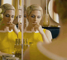 Kristen Stewart Seberg GIF - Kristen Stewart Seberg Yellow GIFs