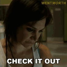 Check It Out Franky Doyle GIF - Check It Out Franky Doyle Wentworth GIFs