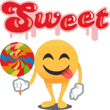 sweet smiley guy joypixels candy lollipop