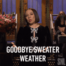Goodbye Sweater Weather Saturday Night Live GIF - Goodbye Sweater Weather Saturday Night Live End Of Winter GIFs