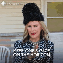 Keep Ones Gaze On The Horizon Not The Posterior View Catherine Ohara GIF - Keep Ones Gaze On The Horizon Not The Posterior View Catherine Ohara Moira GIFs