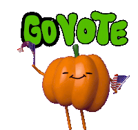 Go Vote Dancing Pumpkin Sticker - Go Vote Dancing Pumpkin Pumpkin Stickers