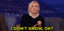 Dunno GIF - Kristen Bell I Dont Know Okay GIFs