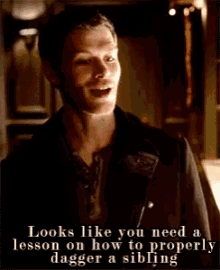 klaus mikaelson lesson dagger tvd looks like you need a lesson on how to properly dagger a sibling
