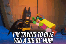 I'M Trying To Give You A Big Ol' Hug GIF - Hug Robin Lego GIFs