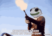 Cyber Frogs Yakuza Tommy Gun GIF - Cyber Frogs Yakuza Tommy Gun GIFs