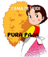 Cama De Heidi Paja Sticker - Cama De Heidi Paja Pura Paja Stickers