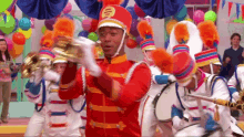 The Fresh Beat Band Shout Playing With His Trumpet GIF - The Fresh Beat Band Shout Playing With His Trumpet Trumpet GIFs