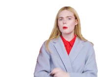 Elle Fanning Annoyed Sticker - Elle Fanning Annoyed Angry Stickers