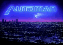 automan skyline city lights