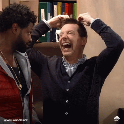Pulling Hair Out,Crazy,Excited,Haha,Will And Grace,Will And Grace Gifs,Sean...