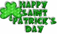 happy st patricks day green glitter shamrock sparkle