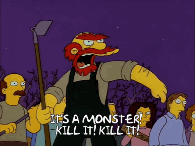 Monster Simpsons GIF - Monster Simpsons Kill It - Discover & Share GIFs