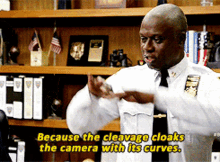 captain holt cleavage cloak curves camera