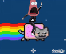 Nyan Cat Rainbow GIF - Nyan Cat Rainbow Riding Cat GIFs