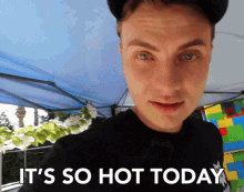 Its So Hot Today Carter Sharer GIF - Its So Hot Today Carter Sharer Lizzy Capri Vlogs GIFs